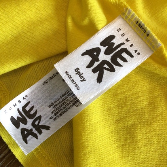 Zumba Wear Yellow Dance Tribe Tied Back Tank Top Size Small - Picture 7 of 10